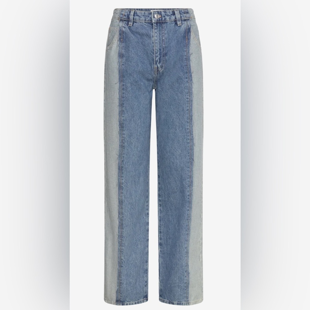 Mango Two-tone straight-fit jeans - Straight jeans